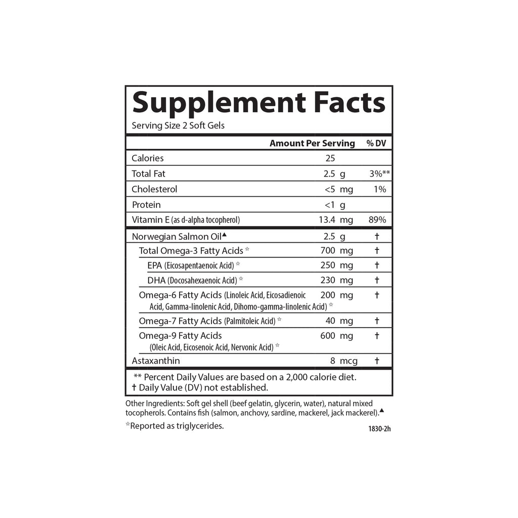 Carlson Salmon Oil Complete, 700 mg, Omega-3s plus Astaxanthin, 60 Softgels