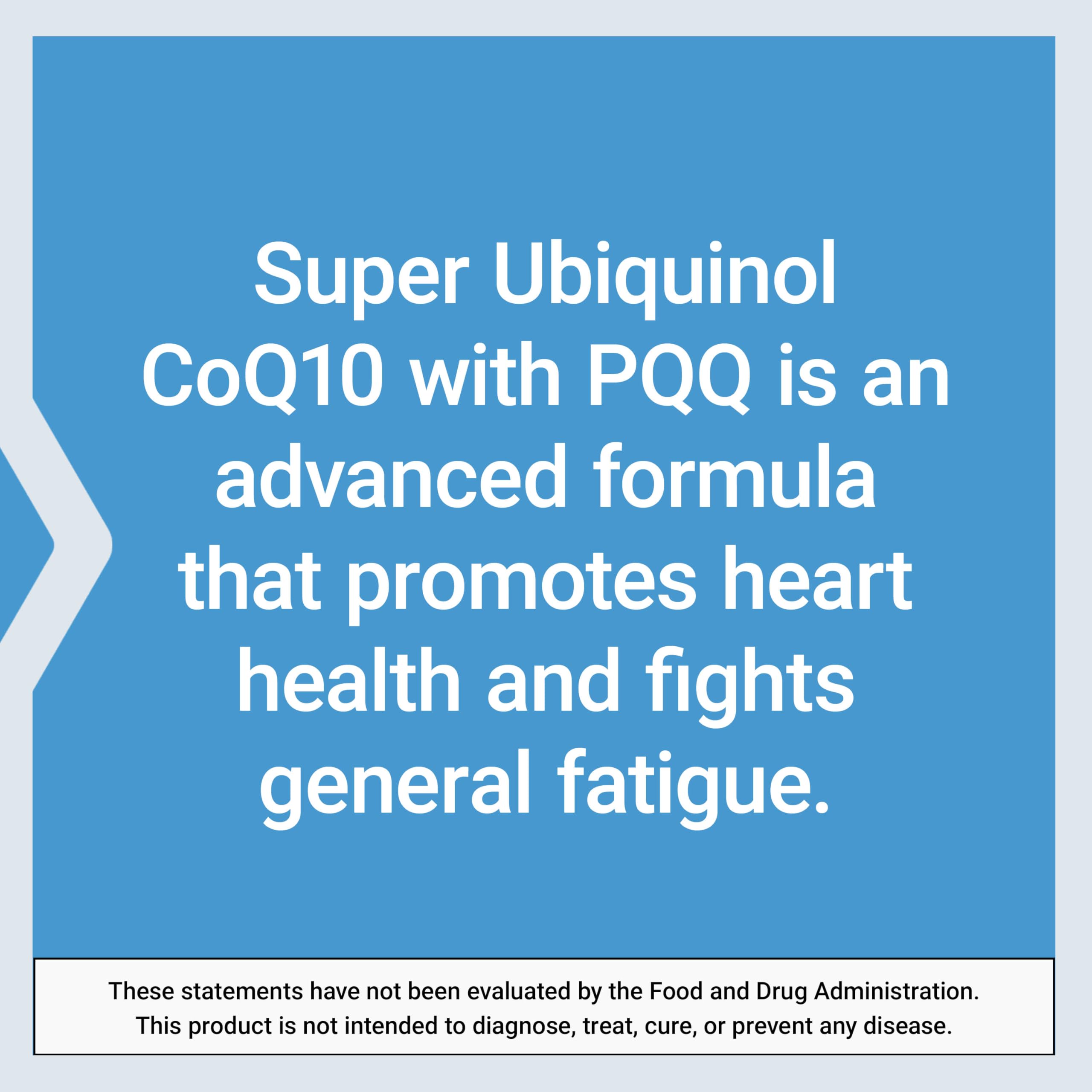 Life Extension Super Ubiquinol CoQ10 with PQQ, coenzyme Q10, pyrroloquinoline Quinone, Heart Health Supplement, Maximum Absorption, 100 mg, Non-GMO, Gluten-Free, 30 softgels