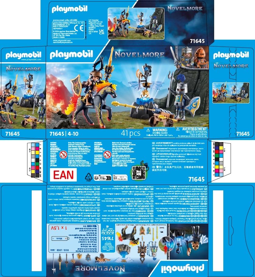 Playmobil Novelmore 71645 Guarding the Armor, Includes Two Knights, a Horse, and Valuable Armor, Action-Packed Toy for Children from 4 Years