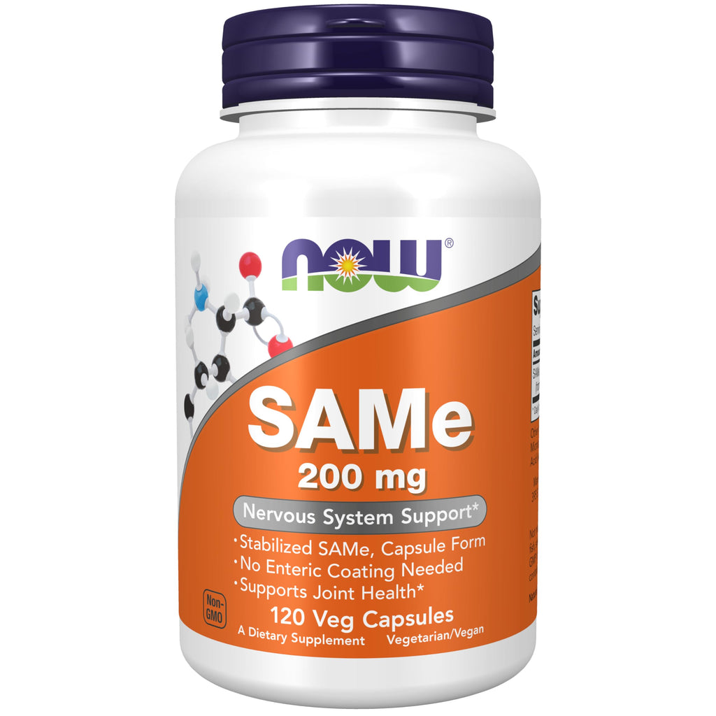 NOW Supplements, SAMe 200 mg, 120 Veg Caps
