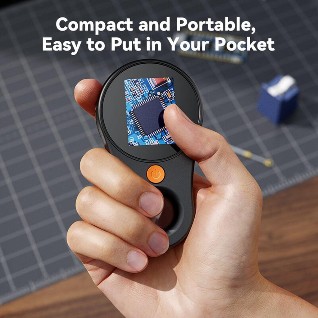 Handheld Digital Microscope, 500X Magnification 2MP Pocket Microscope for Win Vista 7 8 10 11 for OS X, 1080P HD Video Microscope for Kids Adults (Black)