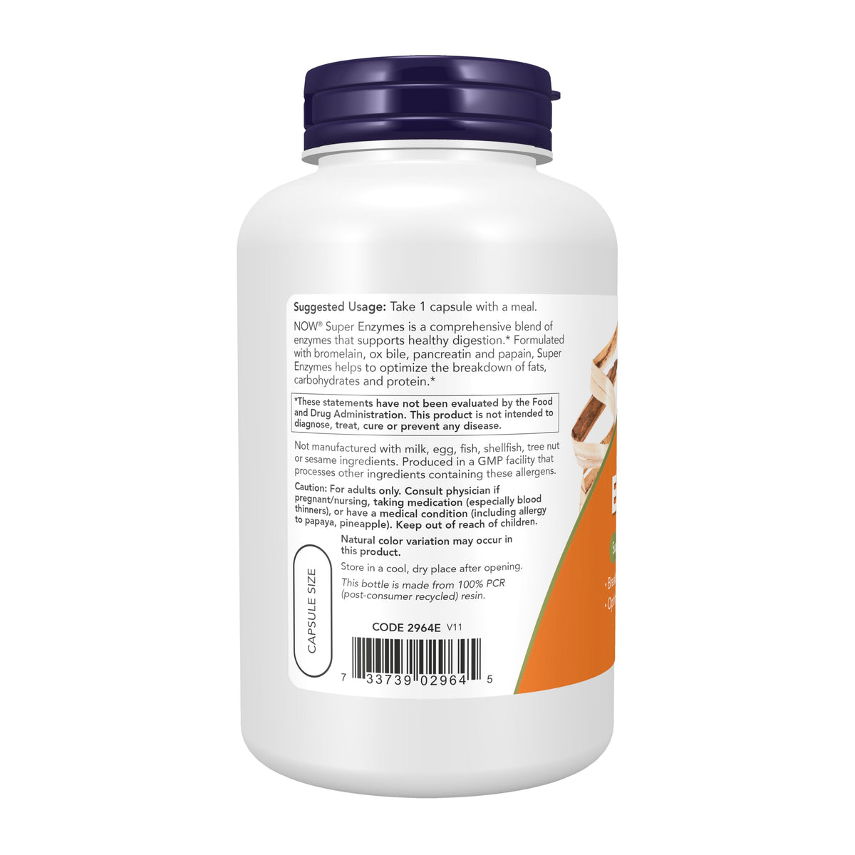 NOW Foods Supplements, Super Enzymes, Formulated with Bromelain, Ox Bile, Pancreatin and Papain,180 Capsules