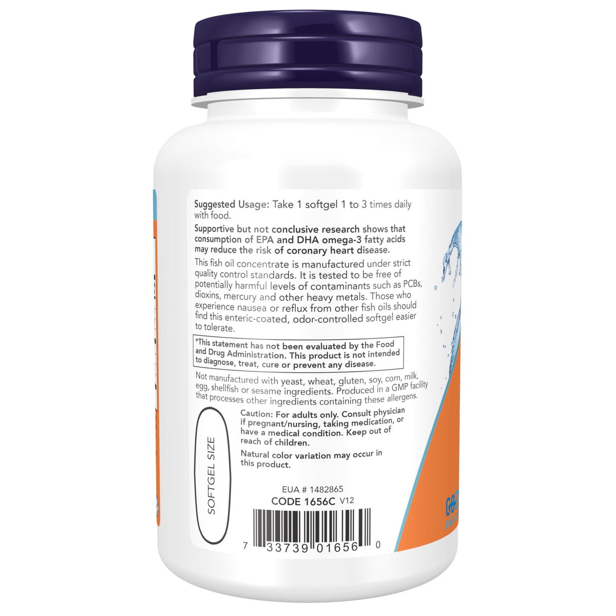 NOW Supplements, Omega-3 180 EPA / 120 DHA, Enteric Coated, 90 Softgels