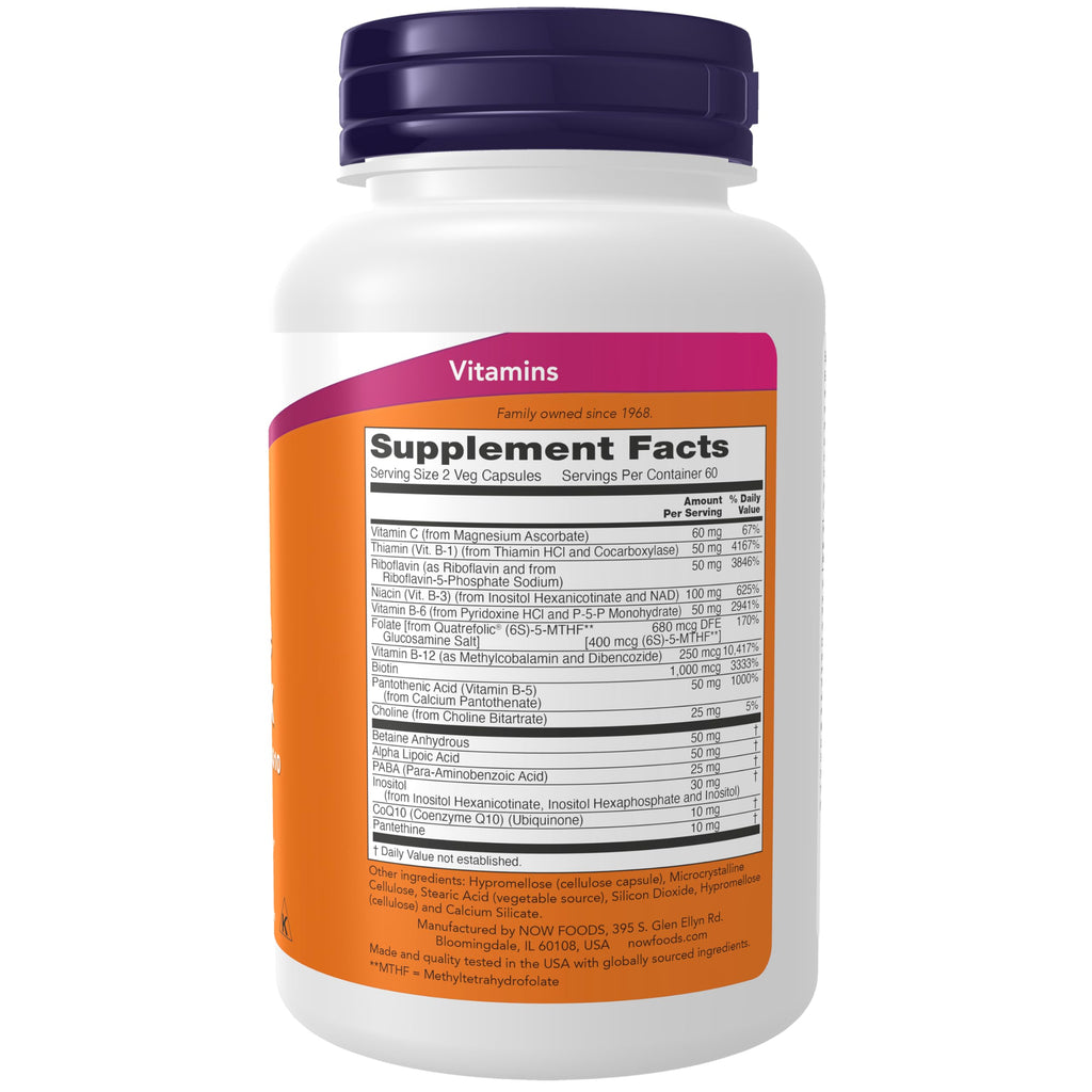 Now Supplements, Co-Enzyme B Complex with ALA and CoQ10, 120 Veg Caps