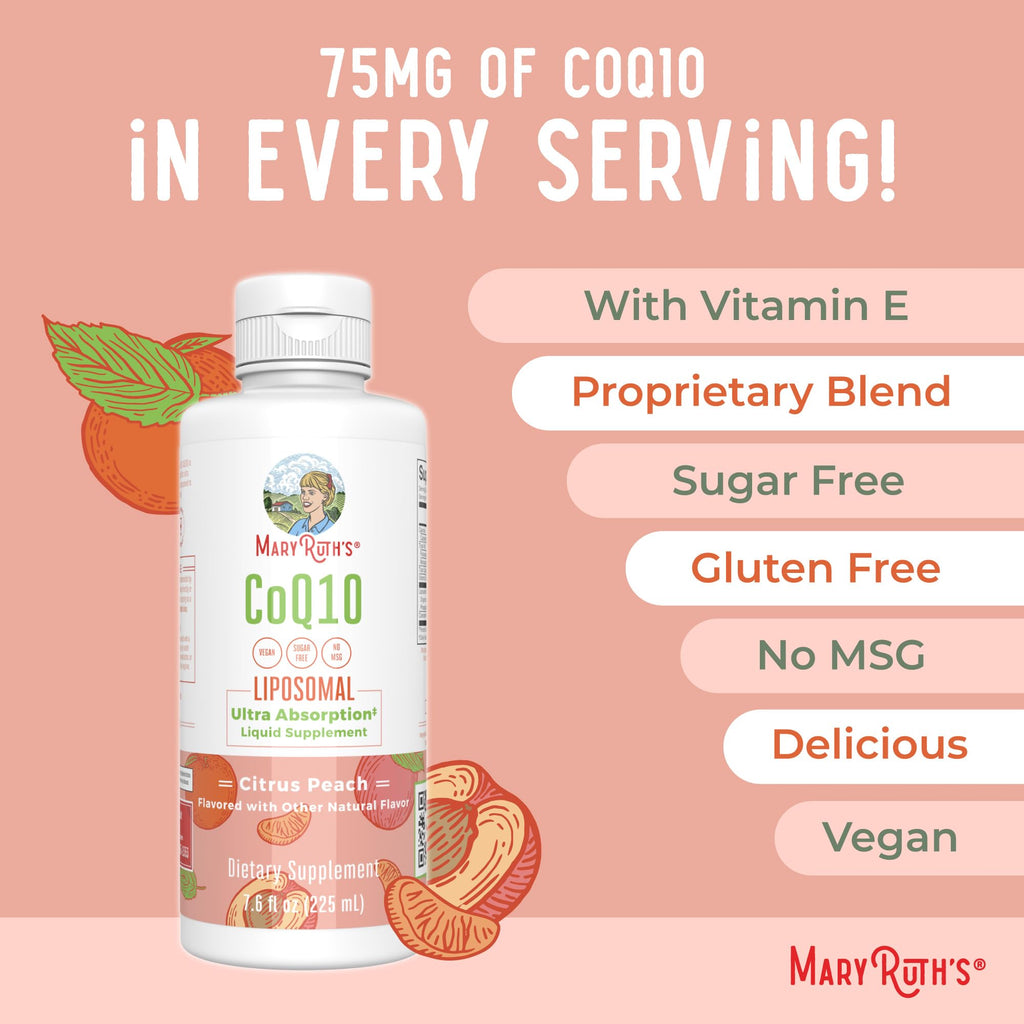 MARYRUTH'S CoQ10 Liquid Liposomal, 45 Servings, Immune Support Supplement
