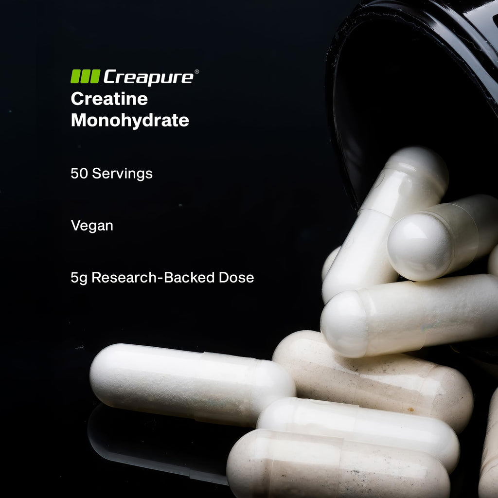 Muscletech Platinum Creatine Monohydrate Capsules - Creapure Creatine Pre & Post Workout Muscle Builder, Muscle Recovery & Energy Boosting Supplement for Men & Women - 100 Veggie Pills