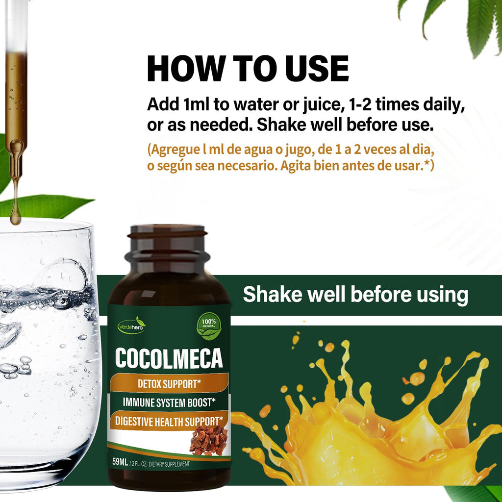Verdeherb Cocolmeca Bark Liquid Drops, Nature Herbal Extract Supplement