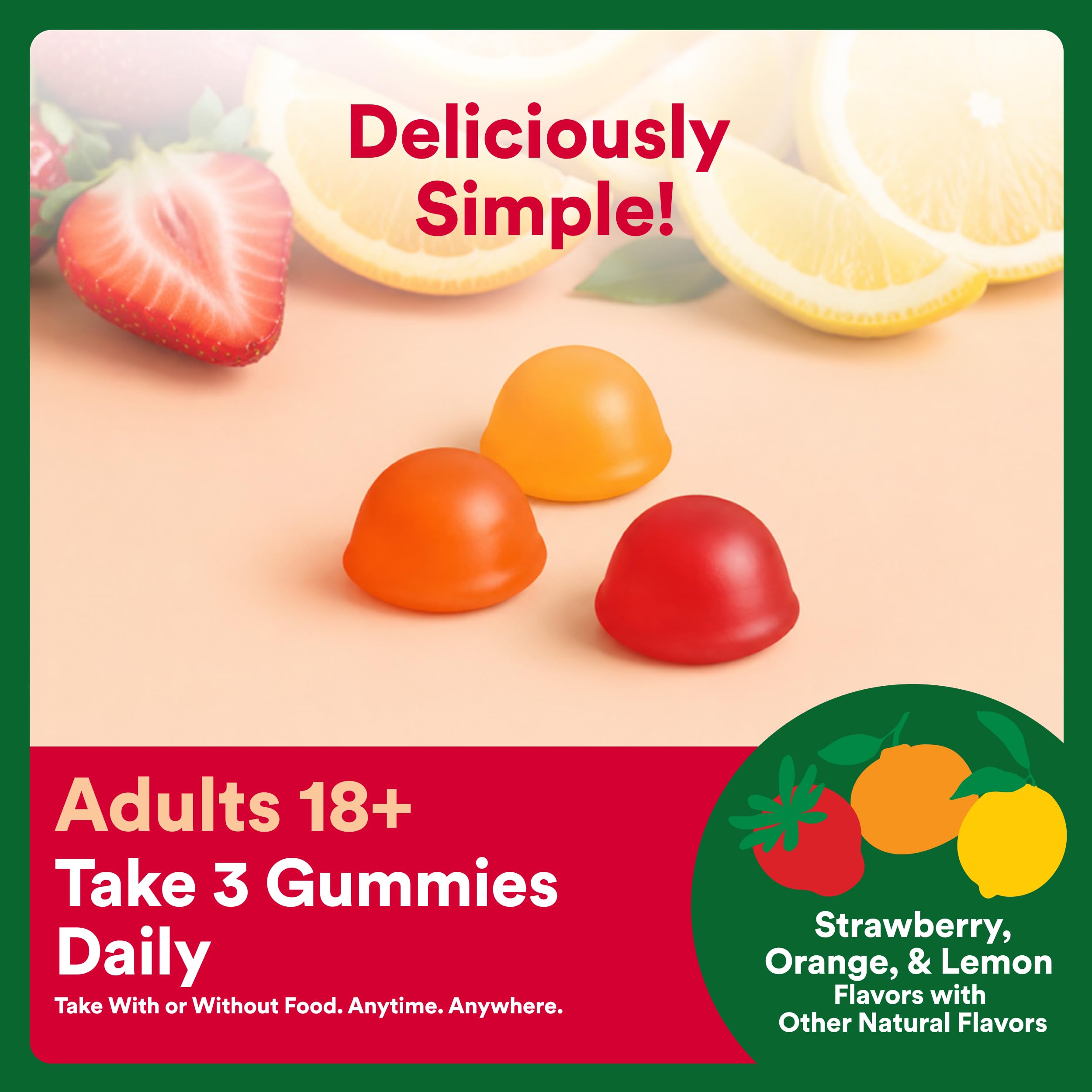 SmartyPants Plus Multi & Fiber Men and Women's Multivitamin Gummies with Prebiotic Fiber, Omega 3 DHA/EPA, Vitamin D3, C, B12, B6, A, K, Zinc, Clean Label, Three Fruit Flavors,90 Count (30 Day Supply)