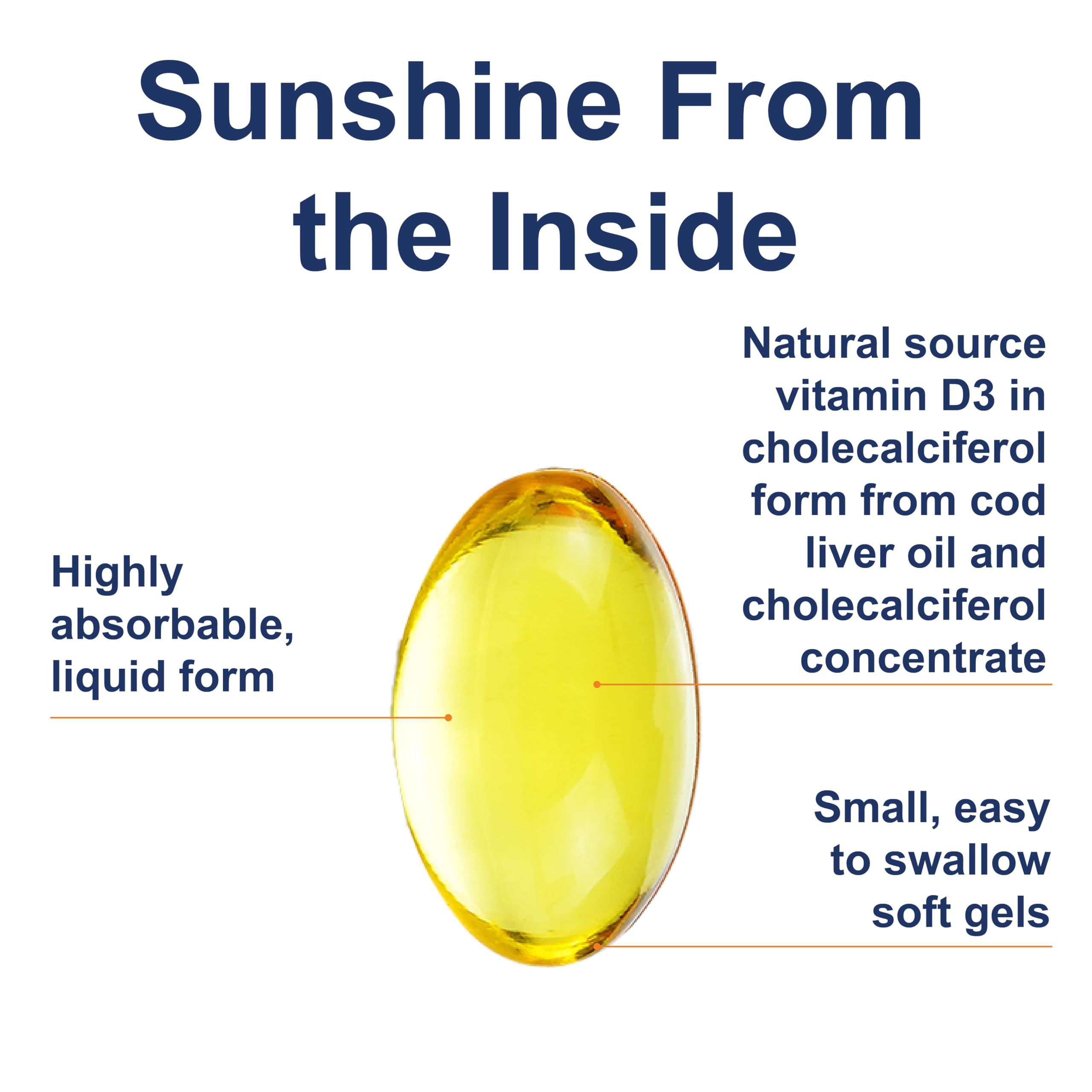 Carlson Solar D Gems, 4000 IU (100 mcg) Vitamin D3, Lemon, 120 Softgels