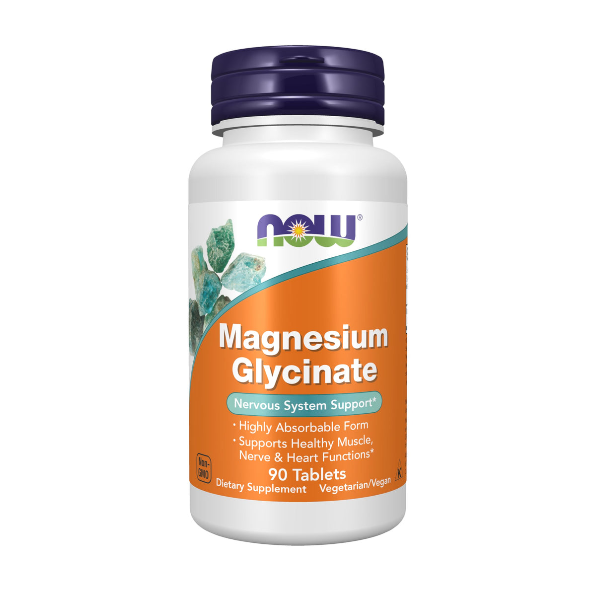Now Supplements, Magnesium Glycinate, Highly Absorbable Form, 90 Tablets