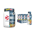 Bundle of Dymatize Performance Protein Shake, Fruity Pebbles (12 pack) + ISO100 Whey Protein Powder Isolate, Fruity Pebbles (20 Servings)