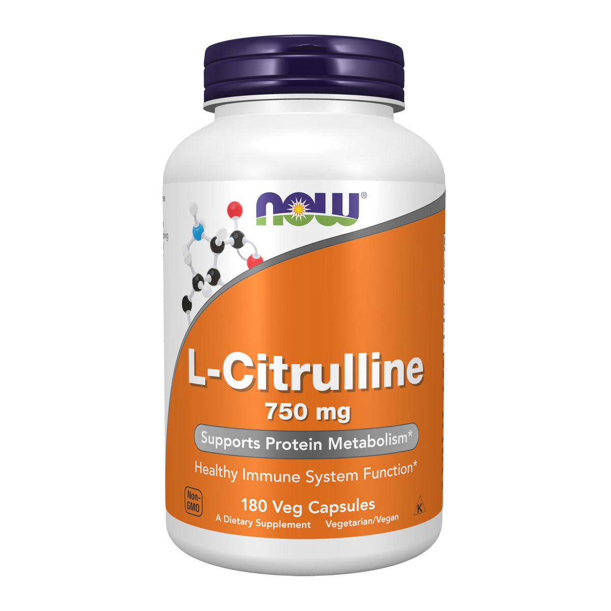 NOW Foods Supplements, L-Citrulline 750 mg, Amino Acid, 180 Veg Capsules