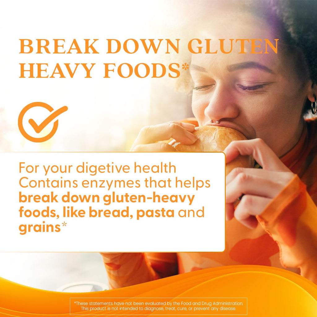 Doctor's Best Gluten Rescue - Digestive Enzymes Capsules for Women & Men, Protease Enzyme Blend, Digestive Health Supplement, Supports Digestion of Foods w/Wheat, Barley, & Rye - 60 Ct Veg Caps