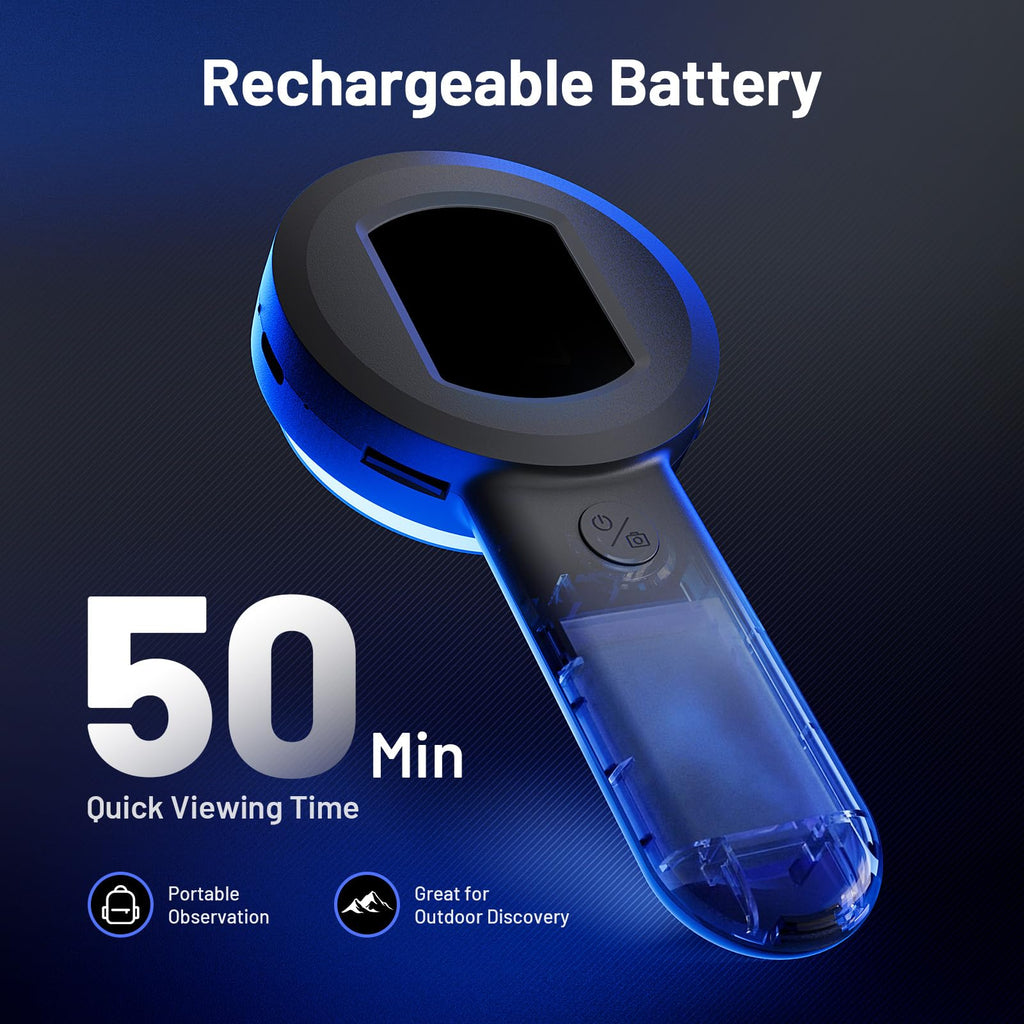 TOMLOV P10 Microscope for Adults Kids, Handheld Coin Magnifier with Light for Error Coins, Portable Trichome Magnifying Glass 100X, Collector Pocket Jewelers Loupe, Digital Microscope with 2" Screen