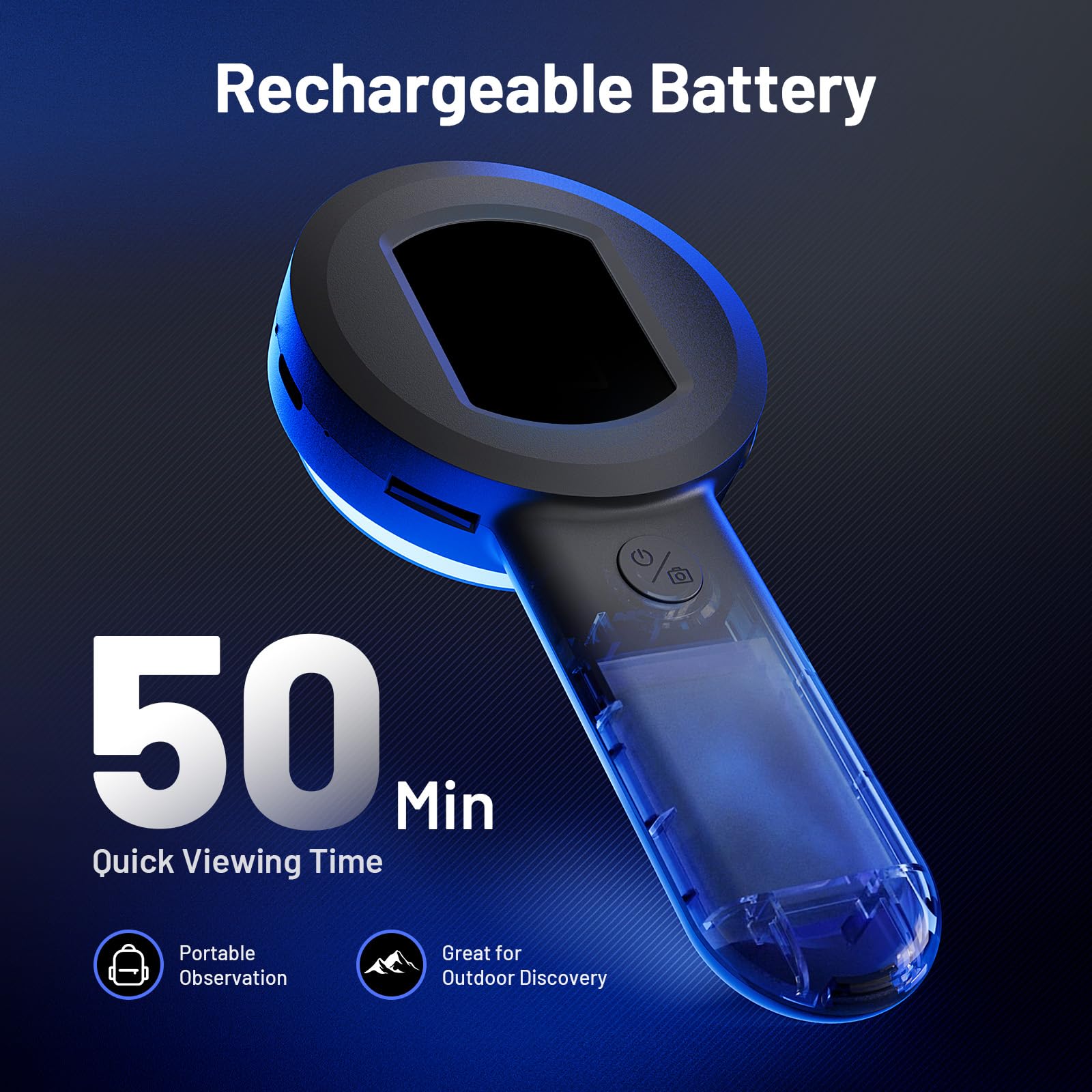 TOMLOV P10 Microscope for Adults Kids, Handheld Coin Magnifier with Light for Error Coins, Portable Trichome Magnifying Glass 100X, Collector Pocket Jewelers Loupe, Digital Microscope with 2" Screen