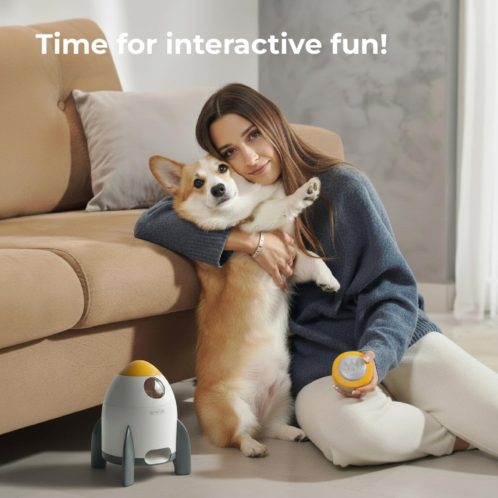 Interactive Dog Puzzle Feeder Toy, Automatic Dogs Treat Dispenser for IQ Training & Slow Feeder, Dog Food Dispenser with Remote Button, Suitable for Indoor or Outdoor Play, All Breeds, OtterVerz 11