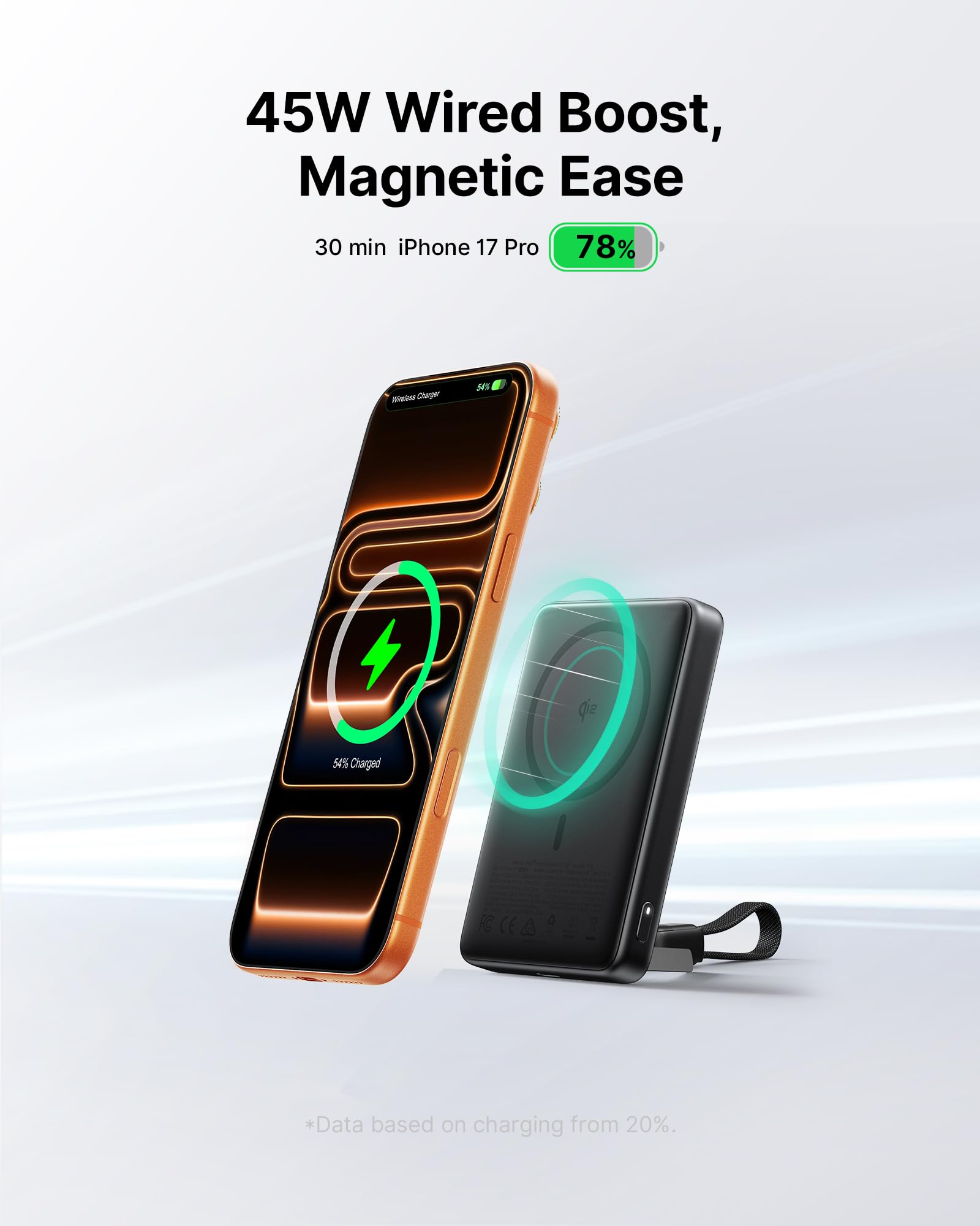 INIU for MagSafe Qi2 15W Portable Charger, Slimmest 10000mAh Power Bank