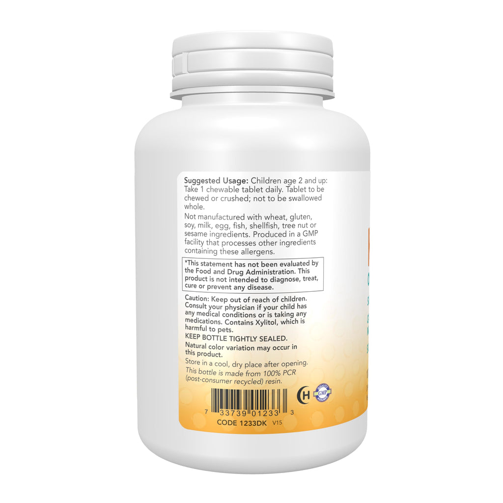 NOW Supplements, Kid Cal, Orange Flavor, 100 Chewables