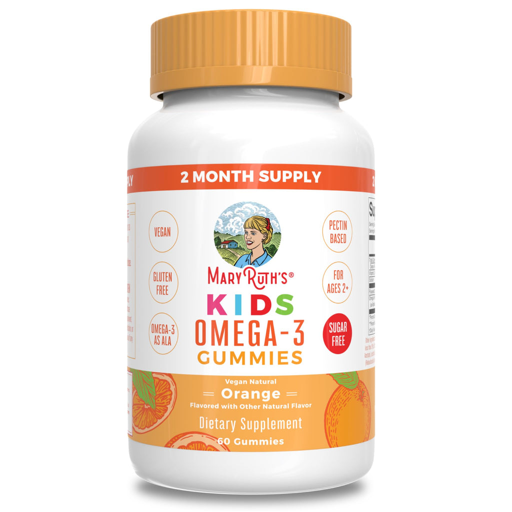 MARYRUTH'S Vegan Omega 3 Gummies for Kids, No Fish Taste, 2 Month Supply