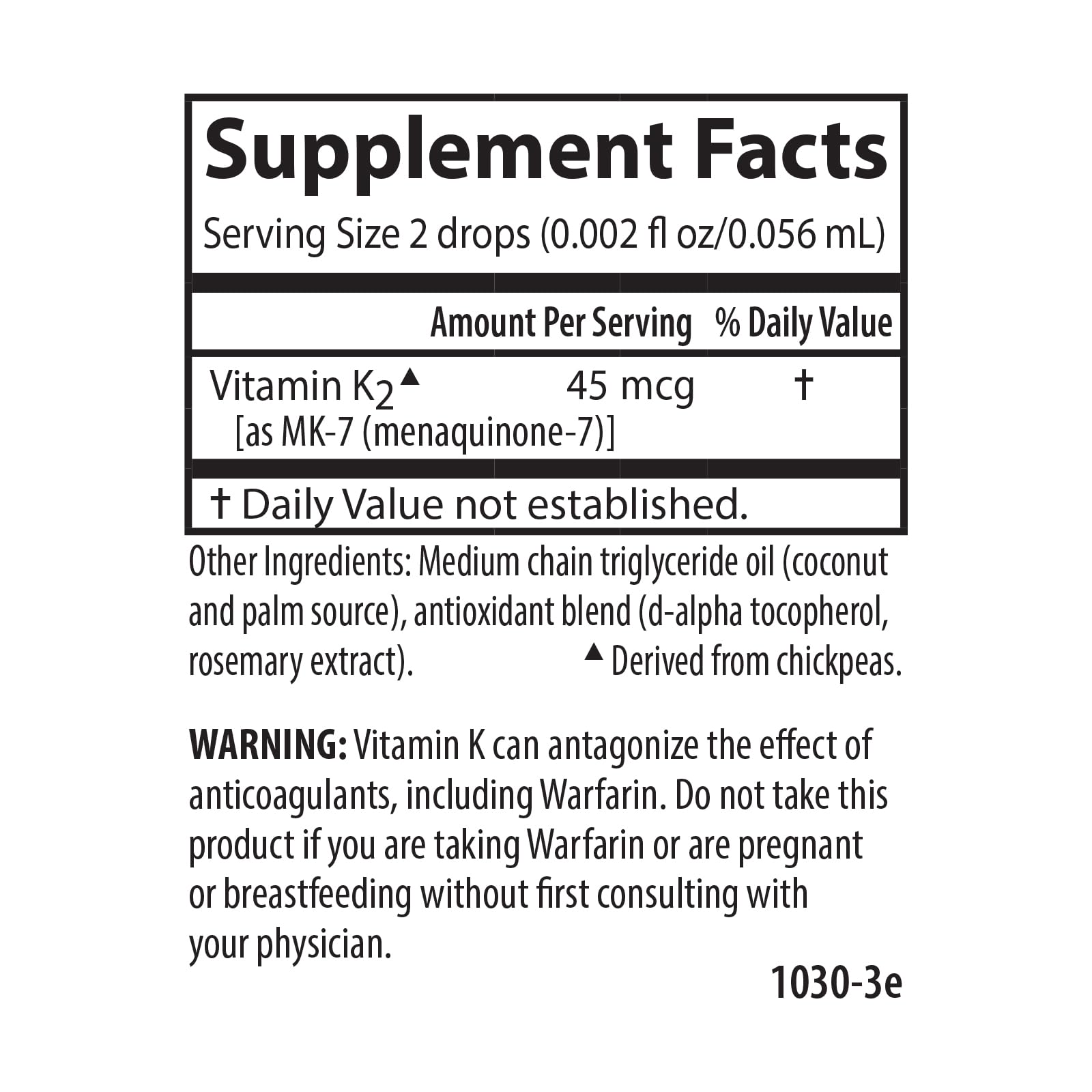 Carlson Super Daily K2, 45 mcg, Liquid Vitamin K, 360 Drops (10.16 mL)