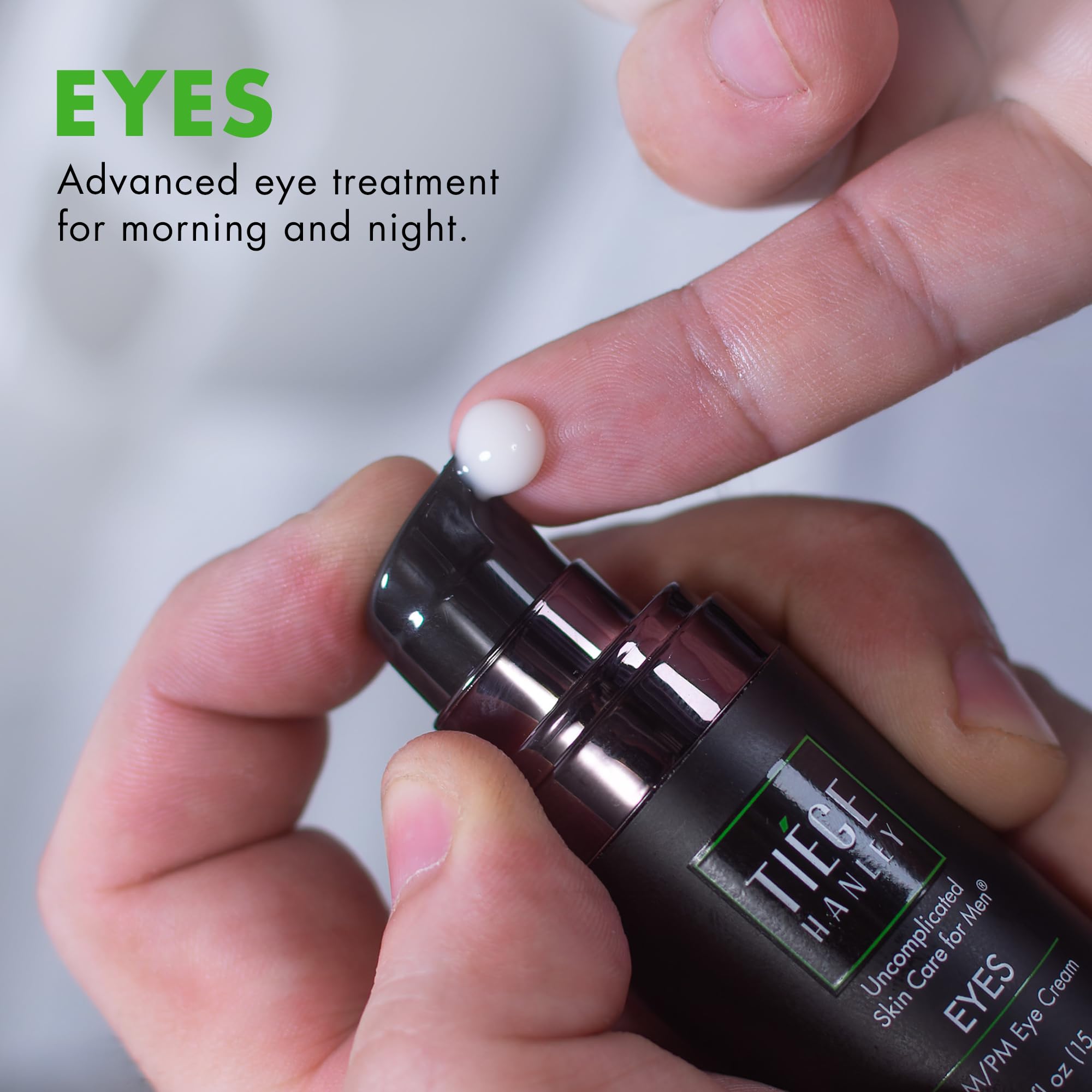 Tiege Hanley Eye Cream for Men, Morning & Night, Anti-Aging, 0.5 Oz