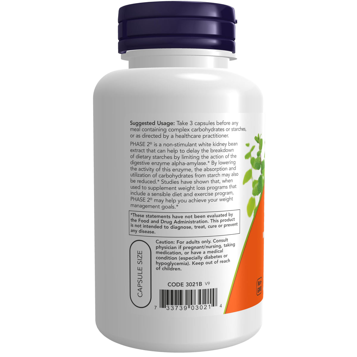 NOW Supplements, Phase 2® (White Kidney Bean Extract) 500 mg, Weight Management*, 120 Veg Capsules