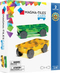 MAGNA-TILES Cars – Green & Yellow 2-Piece Magnetic Construction Set, The Original Magnetic Building Brand