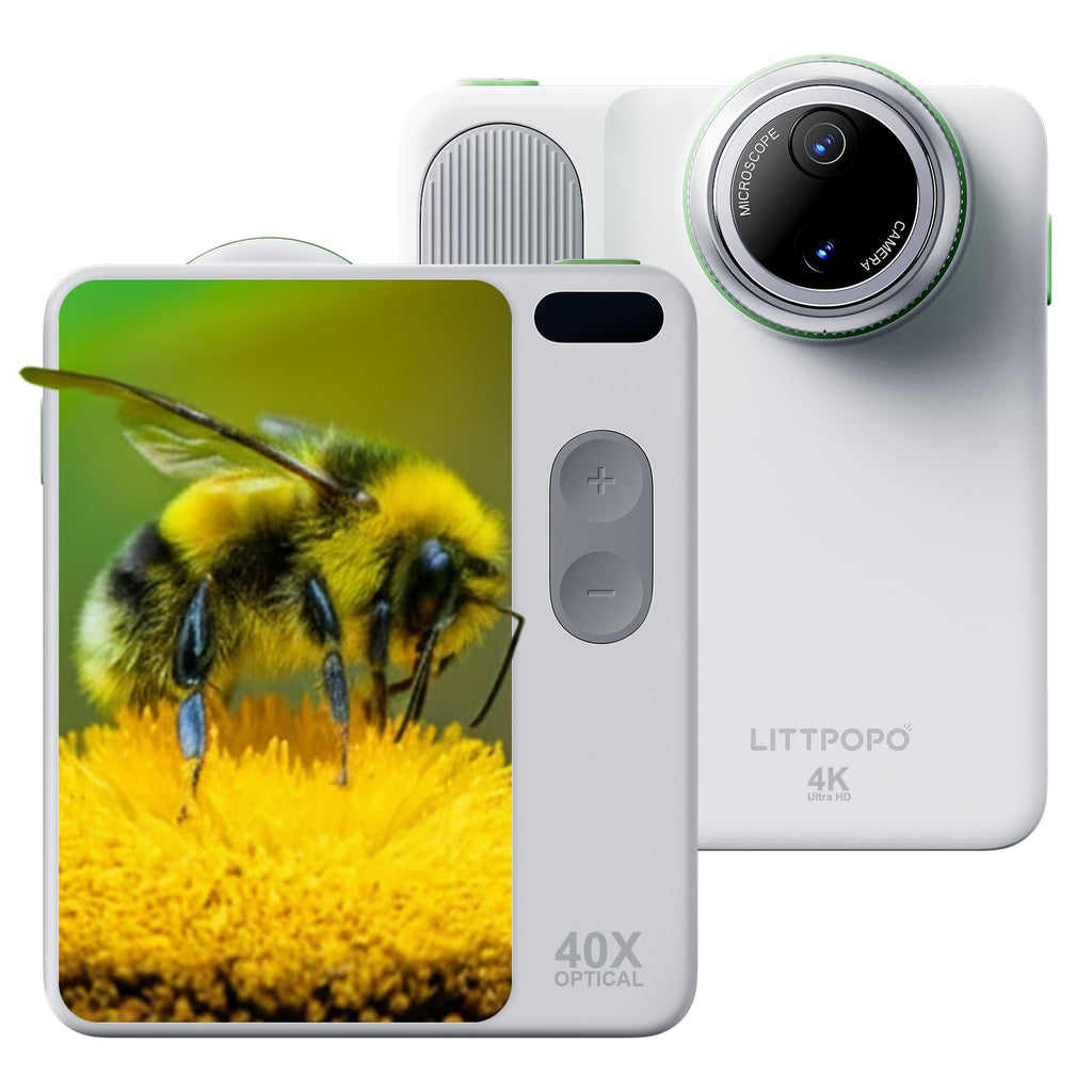 MicroCam-X1 4K Digital Camera, 12MP BSI CMOS Sensor, 400X Microscope, 4K Video, Autofocus, 3.5" LCD | Compact Kids Camera for STEM Learning | Point & Shoot, Portable, Travel, Ideal Gift | 128GB