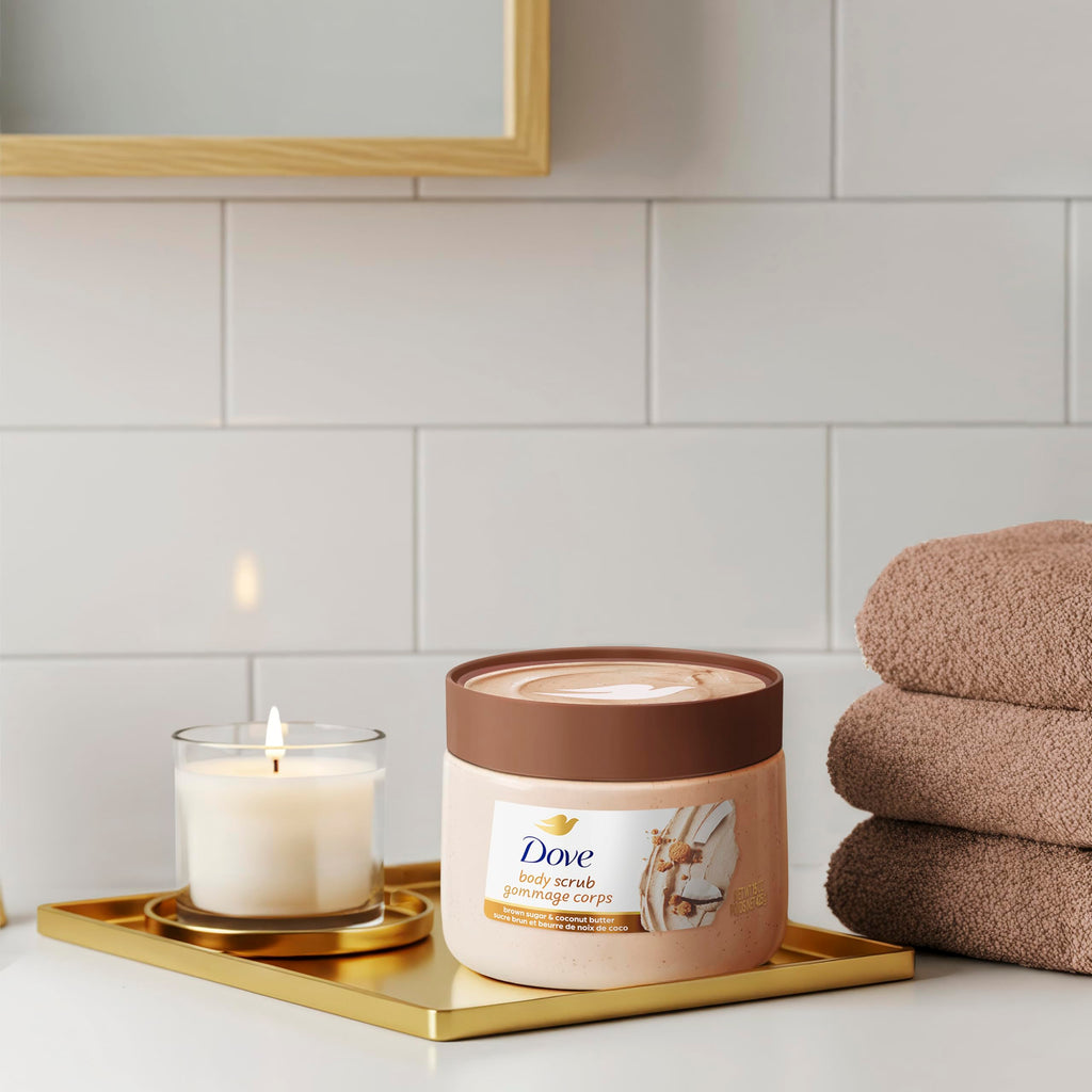 Dove Body Scrub Brown Sugar & Coconut Butter, 15 oz