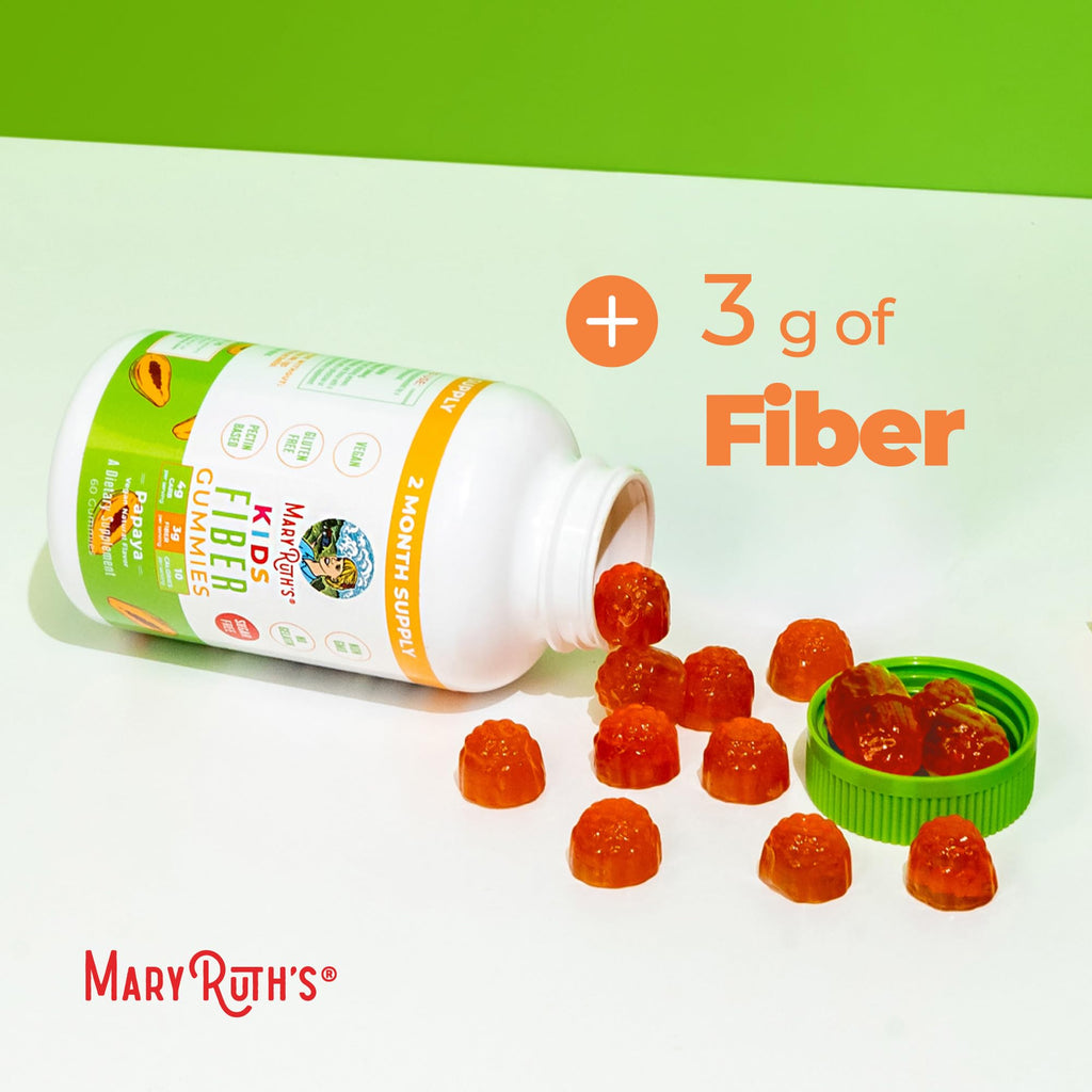 MARYRUTH'S Fiber Gummies for Kids, Sugar Free, 60 Count, 2 Month Supply