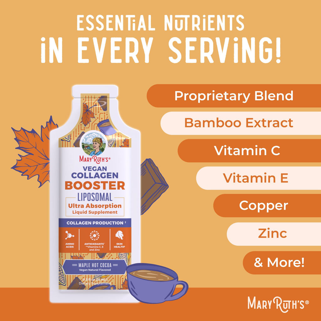 MARYRUTH'S Vegan Collagen Booster Liposomal, Sugar Free, 14 Servings