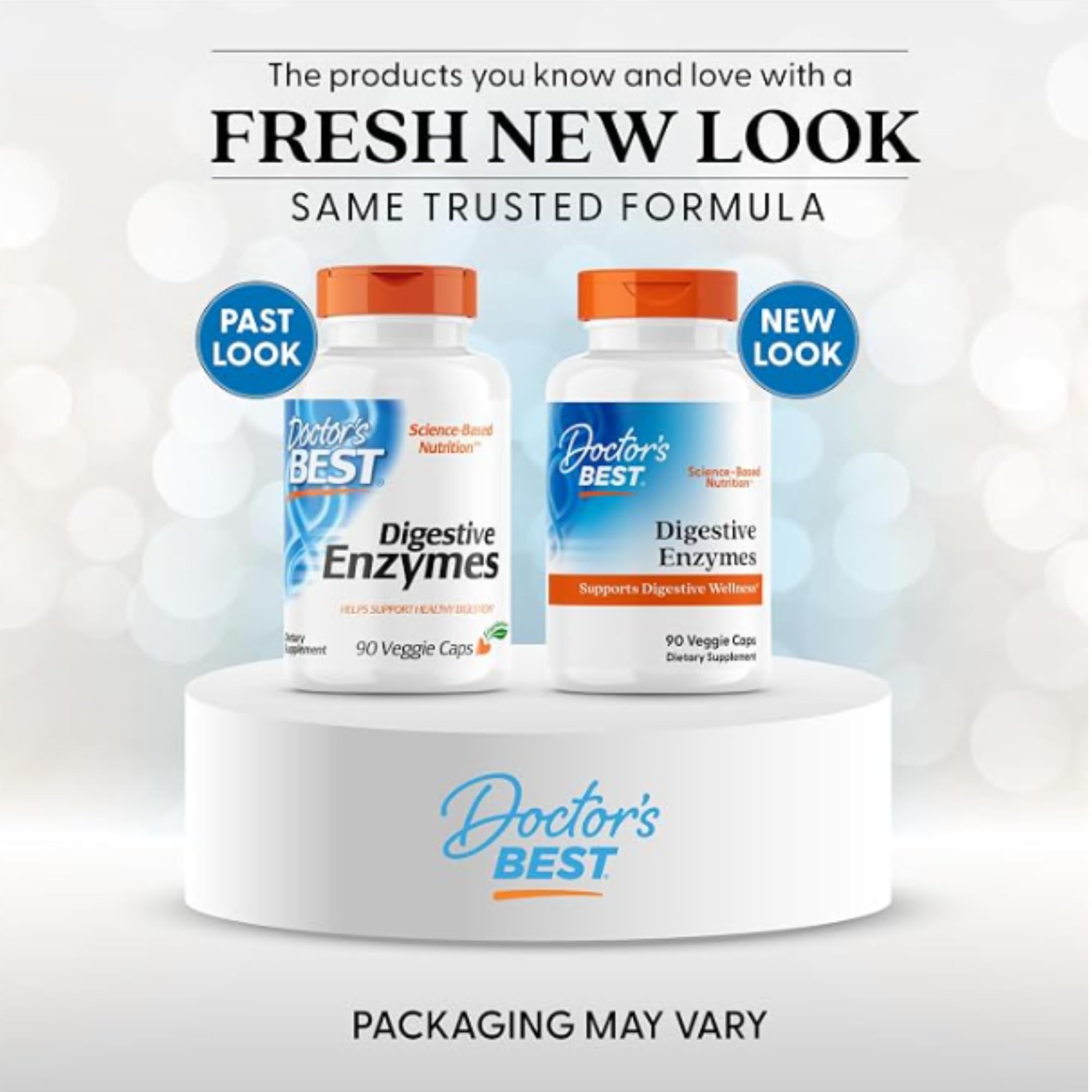 Doctor's Best Digestive Enzymes Supplement for Women & Men - Supports Gut Health, Digestion, & Overall Wellness, Formulated with Amylase, Super Enzyme Blend for Food Break Down, Non GMO - 90 Veg Caps