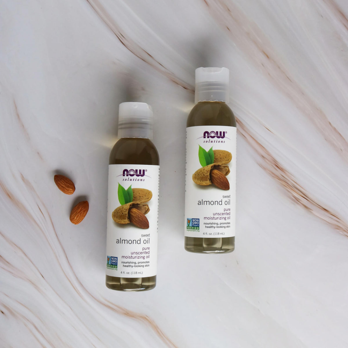 NOW Foods Solutions, Sweet Almond Oil, 100% Pure Moisturizing Oil, Unscented, 4-Ounce