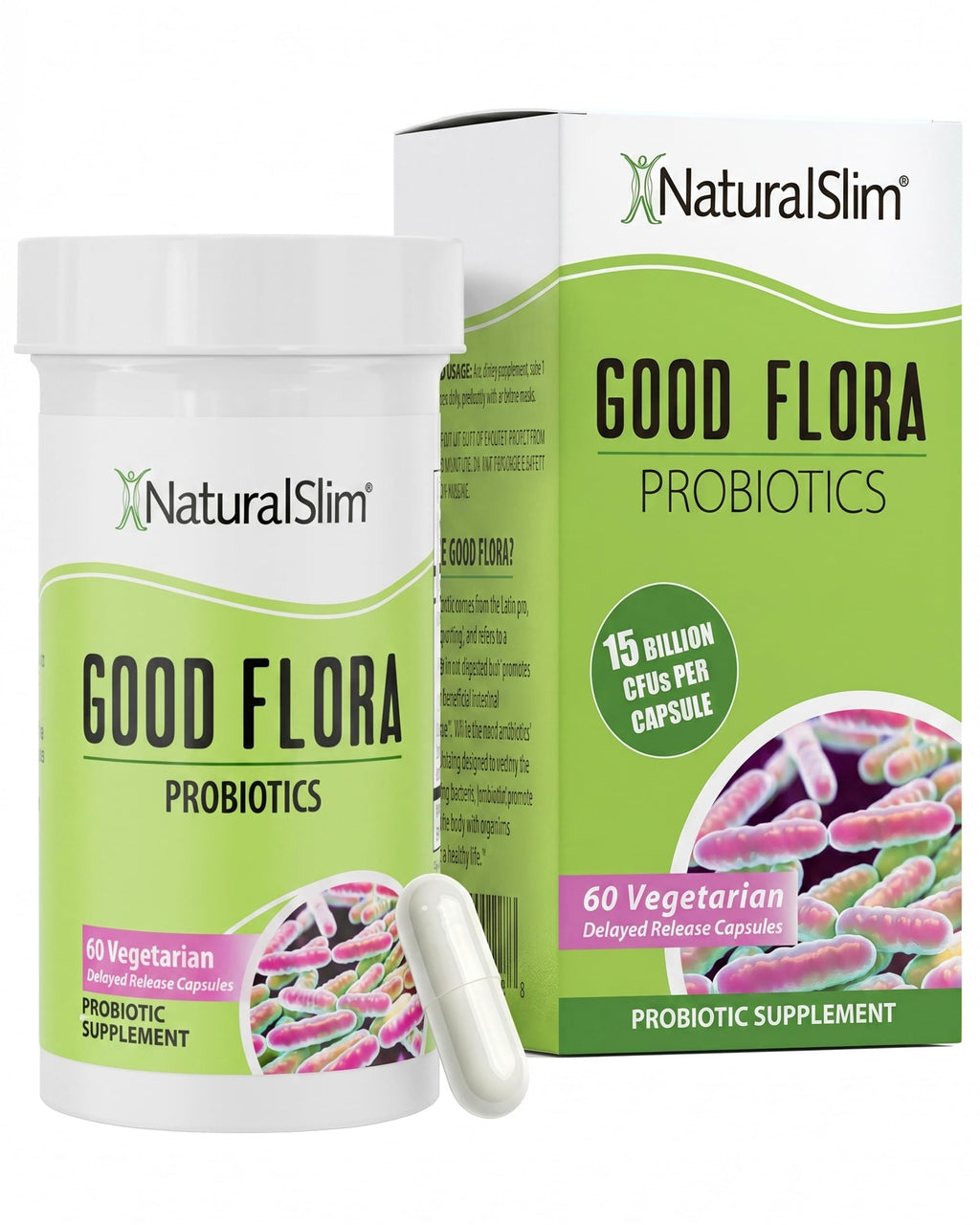 NaturalSlim Probiotic Gentle Formula | Gut Health, Digestion, Immune Support & De-Bloating | 7 Probiotic Strains | 60 Vegetarian Capsules