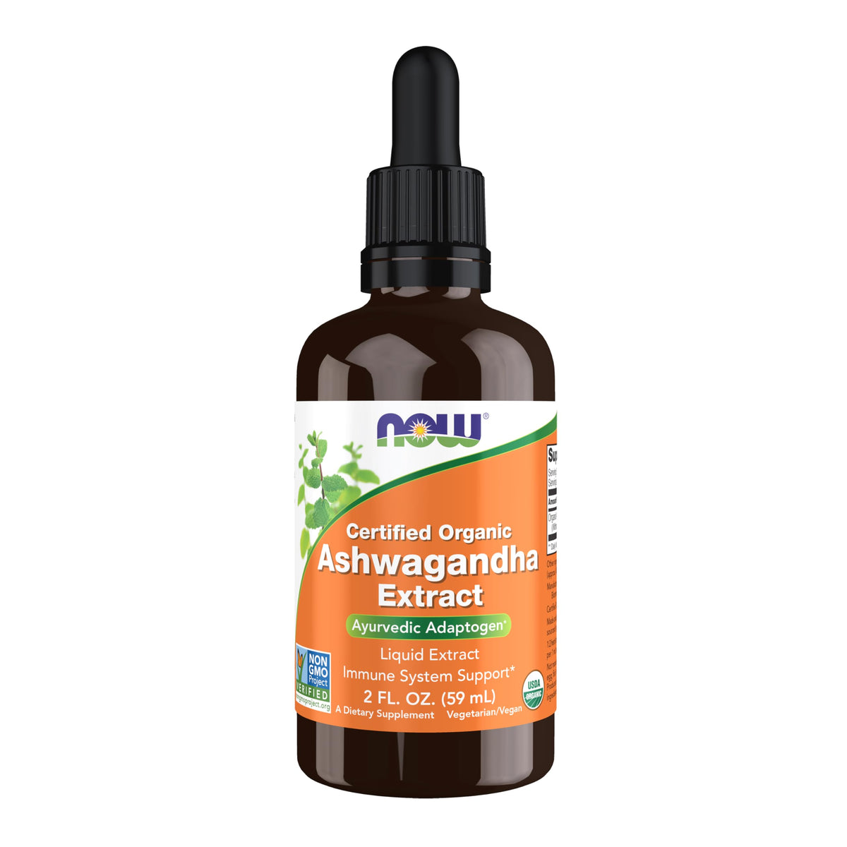 NOW Supplements, Organic Ashwagandha Liquid Extract, 2 fl. oz