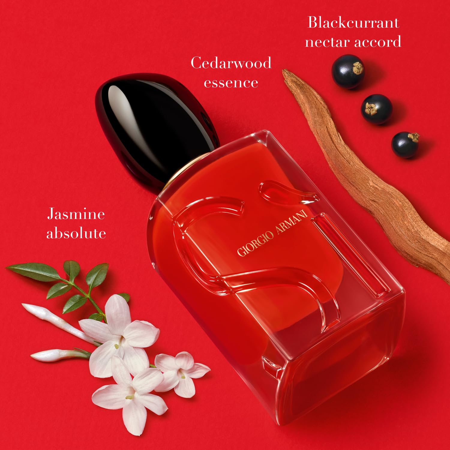 Armani Beauty – Sì Passione – Eau de Parfum – Vanilla Perfume for Women – Floral Citrus Fragrance – Blackcurrant Nectar, Damascena Rose, Black Tea Notes - 1.0 Fl Oz