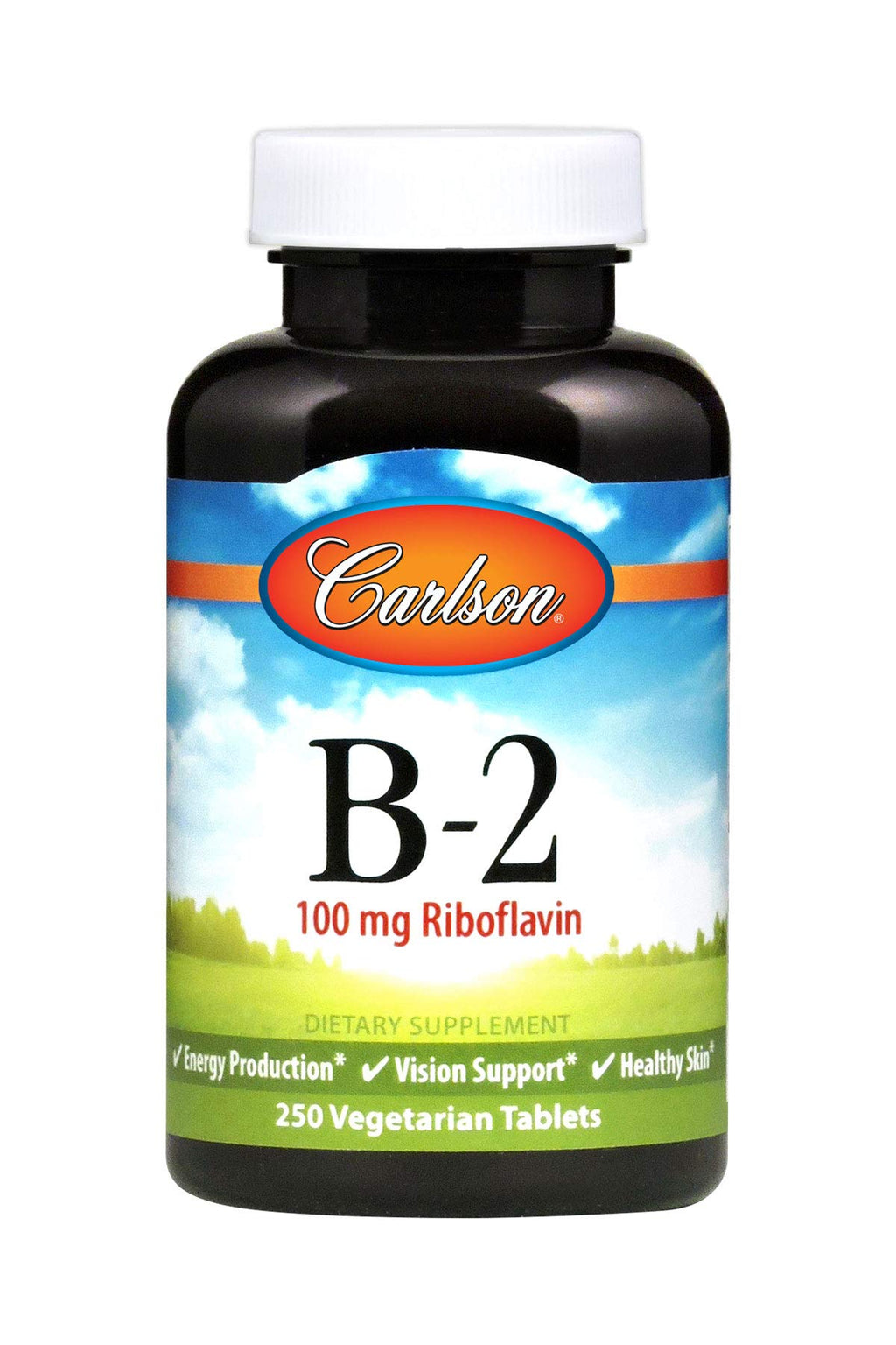 Carlson B-2, 100 mg, Riboflavin, Energy Production, 250 Vegetarian Tablets