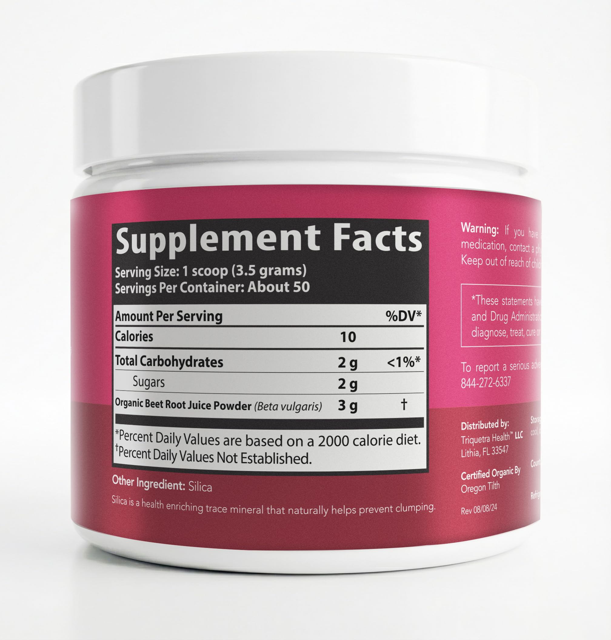 BioBeet® Max Strength Beet Root Juice Powder – 20:1 Concentrate, Each Serving Derived from 60,000 mg Organic Beetroot - Cold-Pressed, USA Grown – Nitric Oxide, Circulation Support – 50 Servings