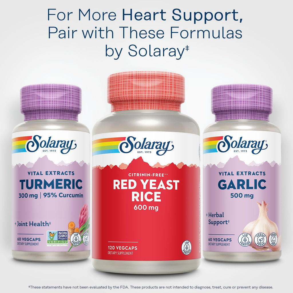 Solaray, Red Yeast Rice 600mg, 120 Veggie Capsules