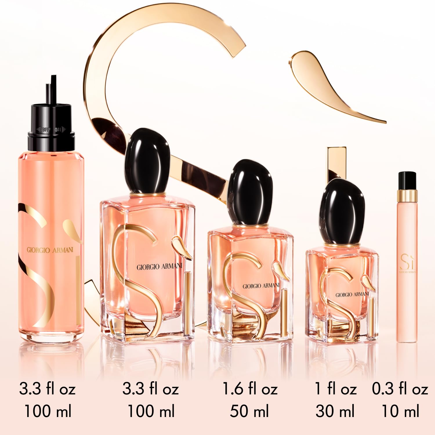 Armani Beauty – Sì Intense – Eau de Parfum – Perfume for Women – Chypre Ambery Fruity Fragrance – Blackcurrant Nectar, Damascena Rose, Black Tea Notes - 3.3 Fl Oz