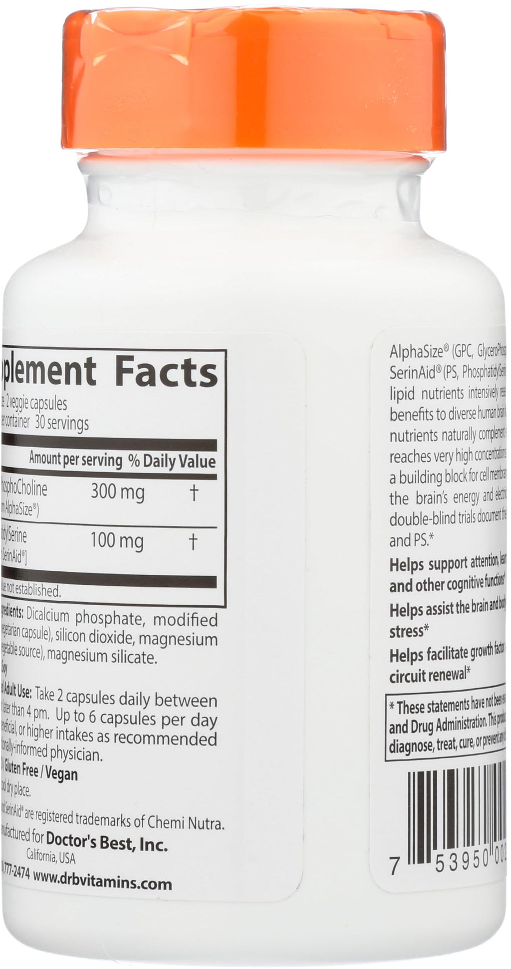 DOCTORS BEST Natural Brain Enhancers, 60 CT