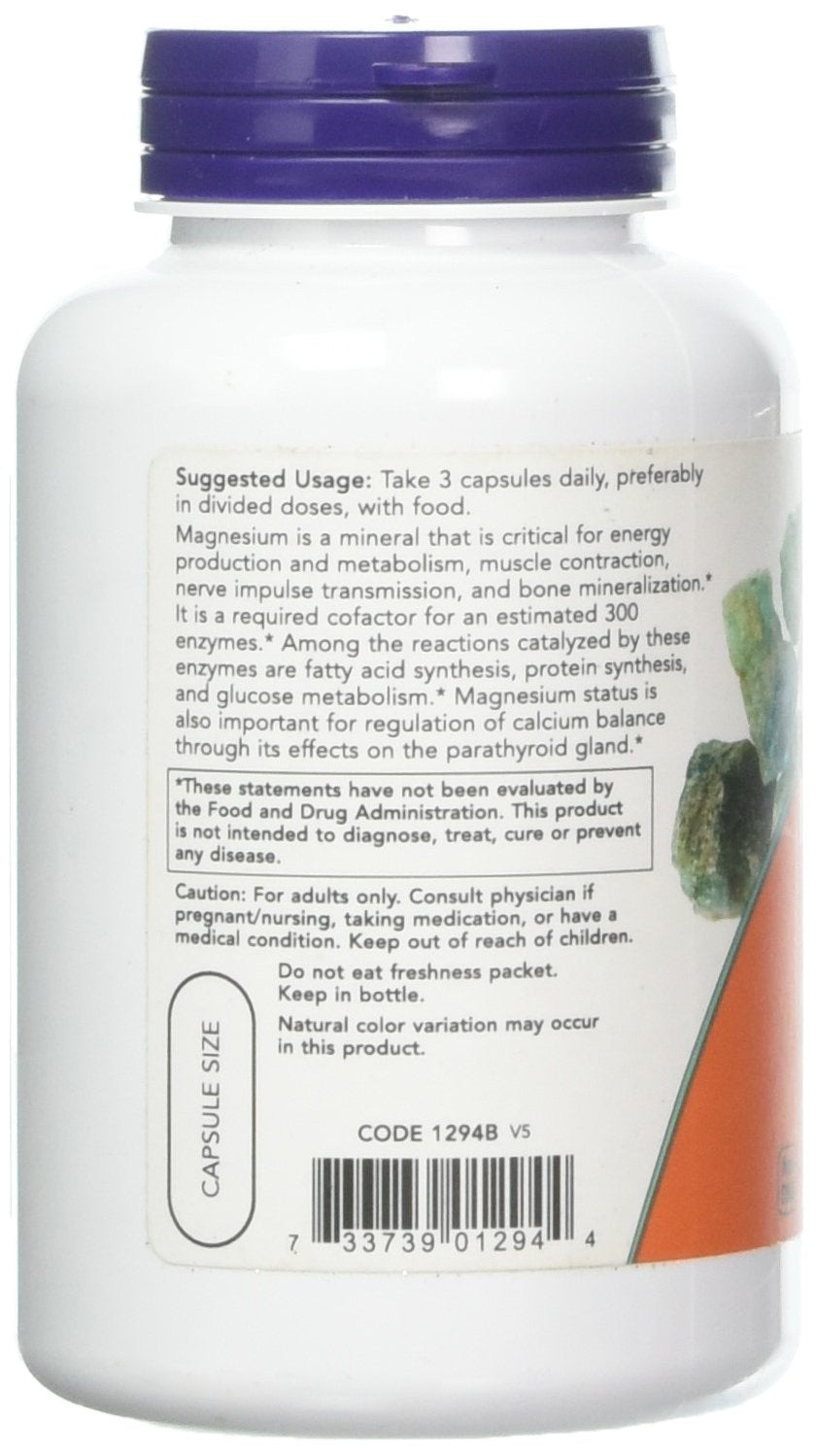 Now Foods Magnesium Citrate caps- 120 Vcaps ( 2-Pack)