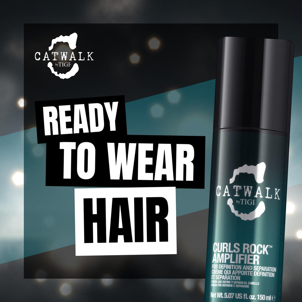 Catwalk by TIGI Curls Rock Amplifier Curl Cream, Anti-Frizz Moisturizing Finisher for Defining and Styling with Sunflower and Jojoba Oils, 5.07 oz