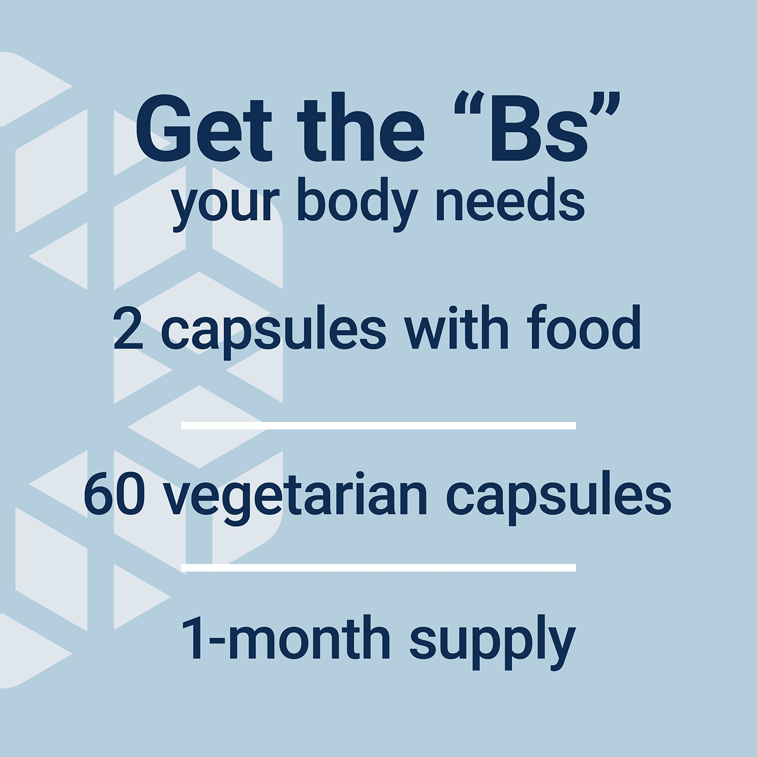 Life Extension BioActive Complete B-Complex, Heart, Brain and Nerve Support, Healthy Energy, Metabolism, Complete B Complex, 60 Vegetarian Capsules, (Pack of 2)