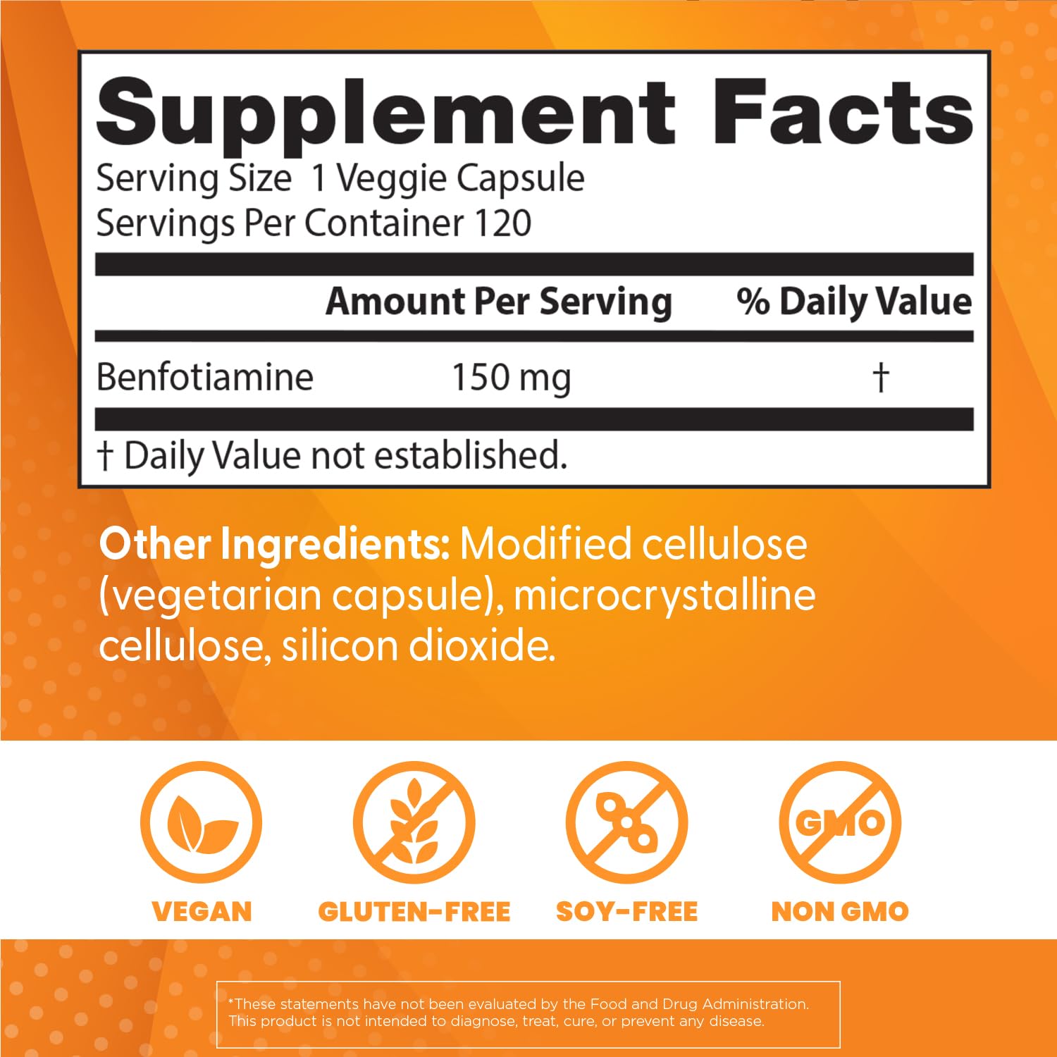 Doctor's Best Benfotiamine 150mg Supplement - Bioavailable Vitamin B1 for Men & Women, Benfotiamine B1 Capsules, Supports Nerve & Metabolic Health, Antioxidant Support, Non GMO, Vegan -120 Veggie Caps
