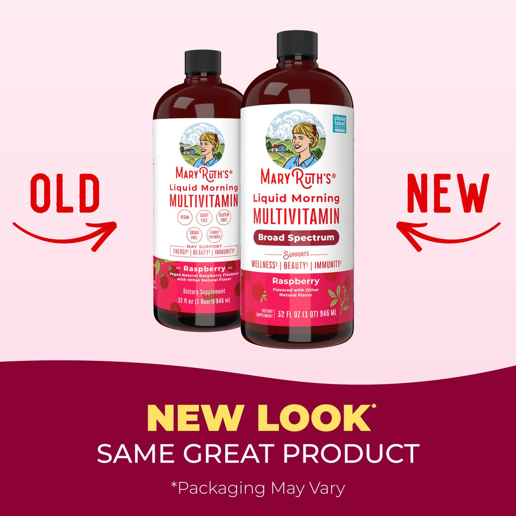 MARYRUTH'S Liquid Morning Multivitamin for Women, Men & Kids, 32 Servings