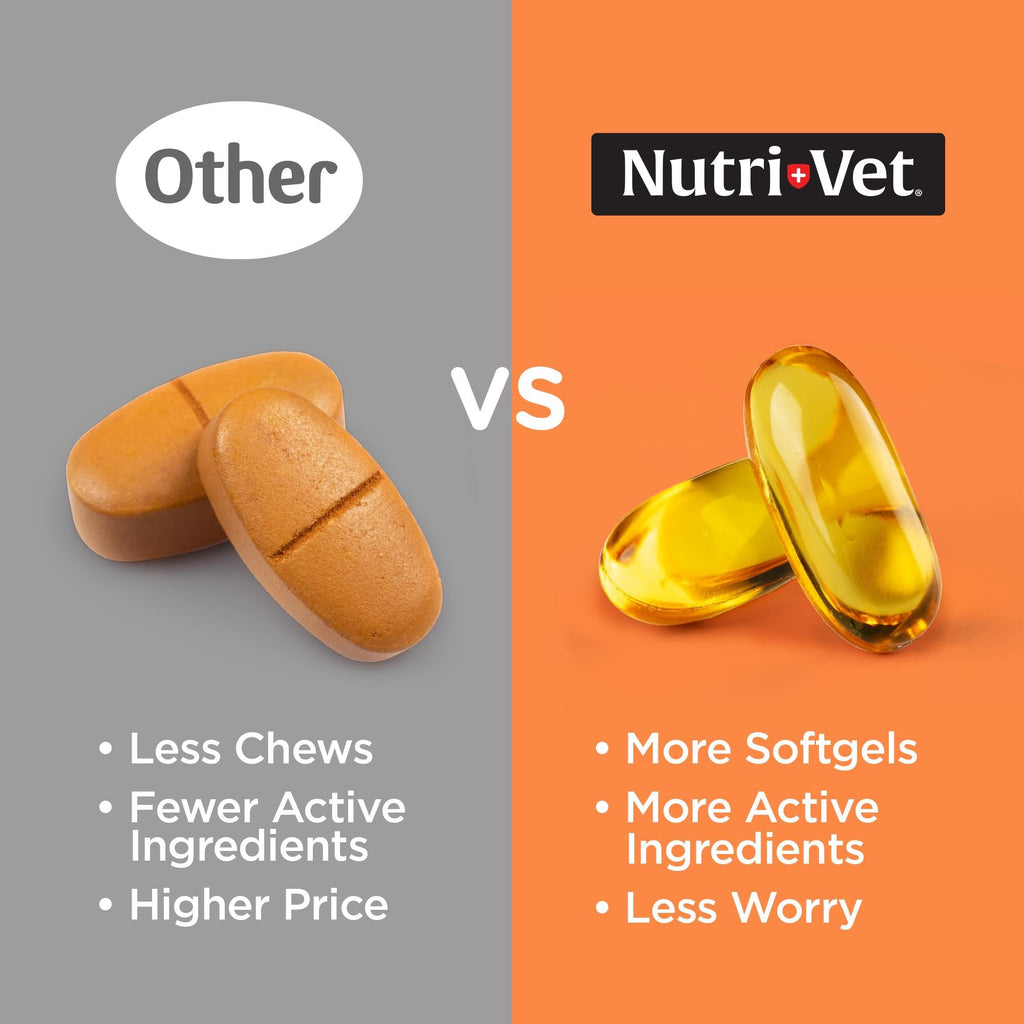 Nutri-Vet Fish Oil for Dogs, Omega 3 Skin Support, EPA & DHA, 100 Count