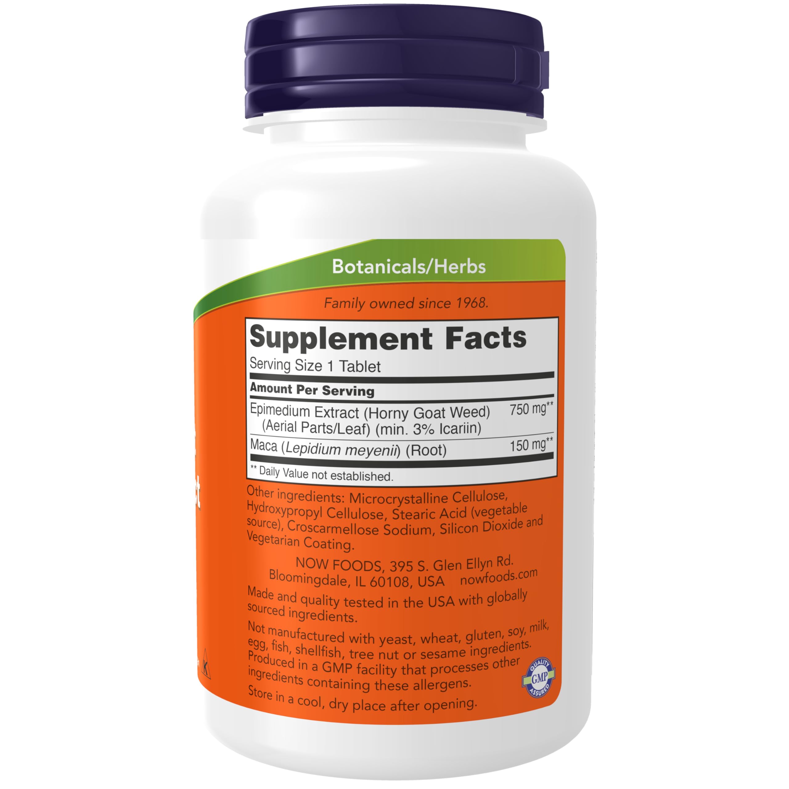 NOW Supplements, Horny Goat Weed Extract 750 mg Plus 150 mg of Maca Root, Tonifying Herb*, 90 Tablets