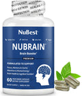 NuBrain Booster - Brain Supplement for Brain Booster, Memory, Focus & Clarity Support with St. John’s Wort, Ginkgo Biloba, Bacopa & More - 60 Vegan Capsules | 1 Month Supply
