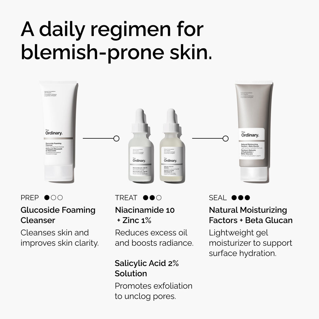 The Ordinary Salicylic Acid 2% Solution, Acne-Fighting Serum for Blemish-Prone Skin, 1 Fl Oz